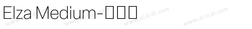 Elza Medium字体转换